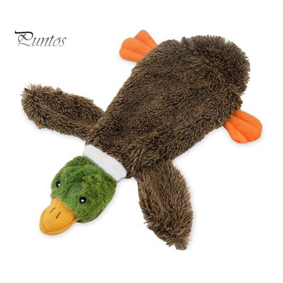 

Пищащая плюшевая игрушка для собак «Утка» без наполнителя, жевательная игрушка для собак, интерактивная игрушка для щенков, режущихся зубов, для маленьких, средних и больших собак коричневый