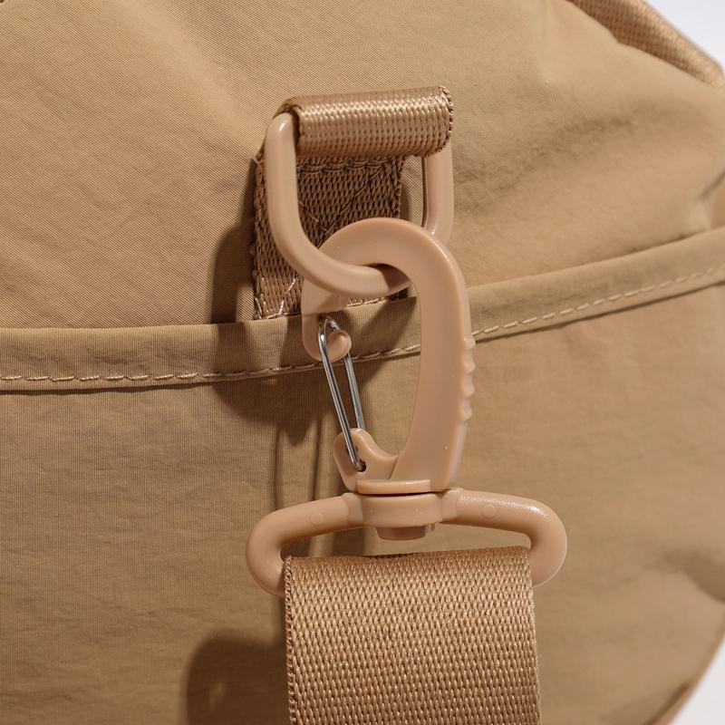 Solid Color Cylinder Travel Bag Portable Sports Fitness Bag Crossbody Bag