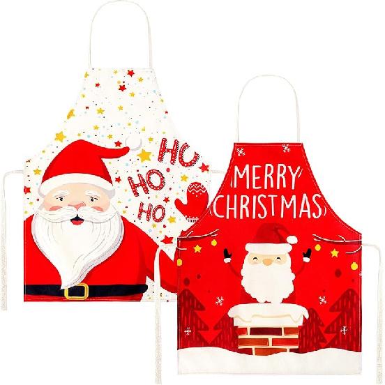 Kids Aprons for Cooking Christmas Apron Cute Red Apron for Kitchen Cooking Baking BBQ Painting Crafting