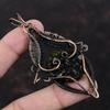 Moldavite Pendant Copper Wire Wrapped Pendant Gemstone Jewelry Boho Hippie Pendant Moldavite Copper Jewelry Handmade Pendant Engagement Gift