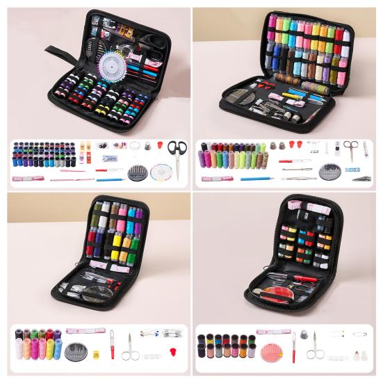 10/73/97/172Pcs/Set Portable Sewing Kit with Case Colorful Thread Needle Tailor Scissors Tape Measure Home Travel Emergency Sewing Accessories