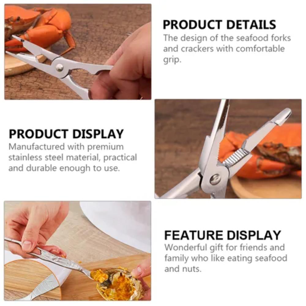 3/6pcs Professional Seafood Tool Set Printed Nut Pliers Lobster Pliers  Picking Meat