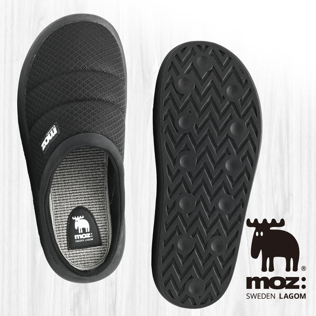 Slide Sandals with Cotton Blend Thick Suitable for Outdoor and Indoor Black Mesh [MOZ] Smooth-feeling Insole, Clogs, Lightweight, Sole, Use,