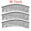 6pcs/lot 10 15 20 30 Teeth Black/Rhodium Hairpin Combs Wedding Hair Accessories Bridal Hair Combs DIY Jewelry Findings