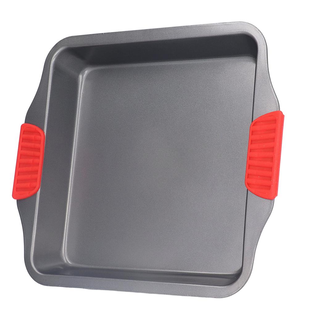 Baking Sheet Dual Red Silicone Handle Inadhesive Coating Carbon Steel Dishwasher Safe Deepened