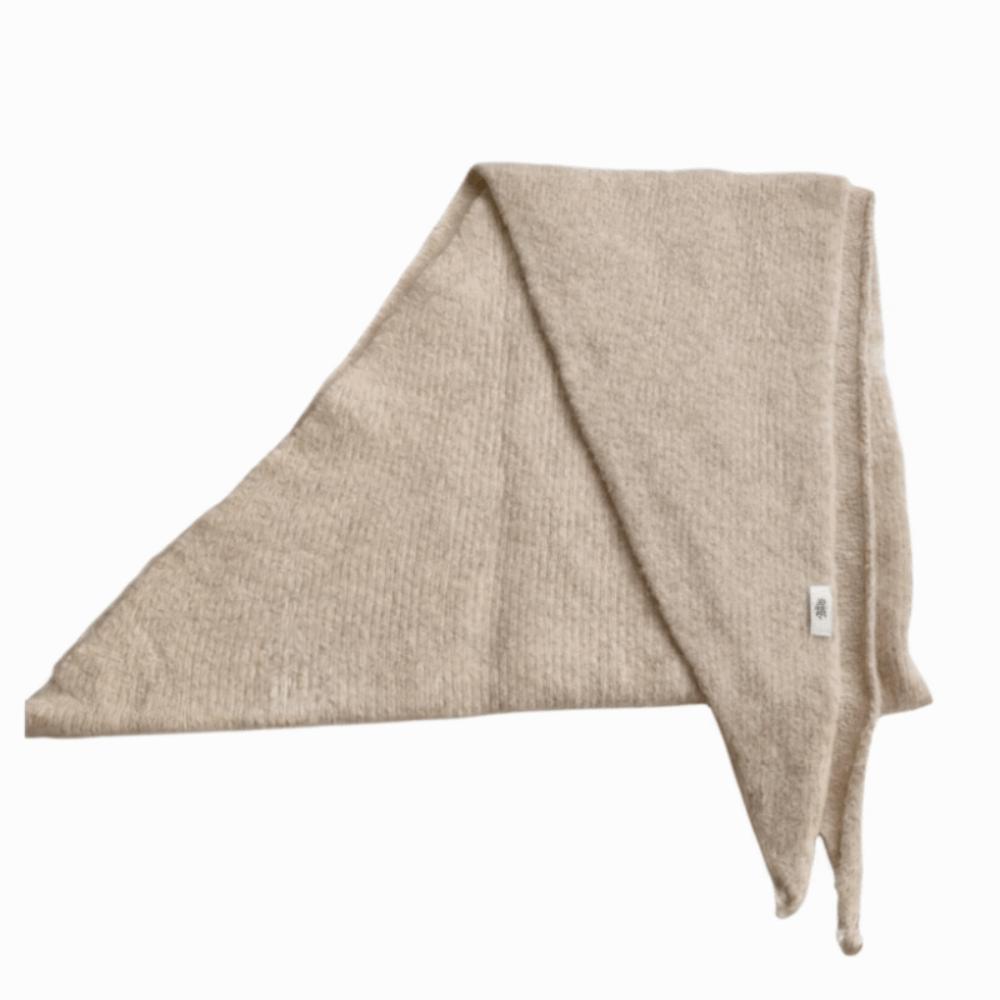 Bright Design Knitted Scarf Solid Color Triangle Scarf Baotou Style Winter Scarf  Casual Wear