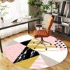1pc Geometric Circle Round Chair Mat Area Rug - Non-Slip, Floor Mat for Office, Bedroom, and Indoor Decor C1125584