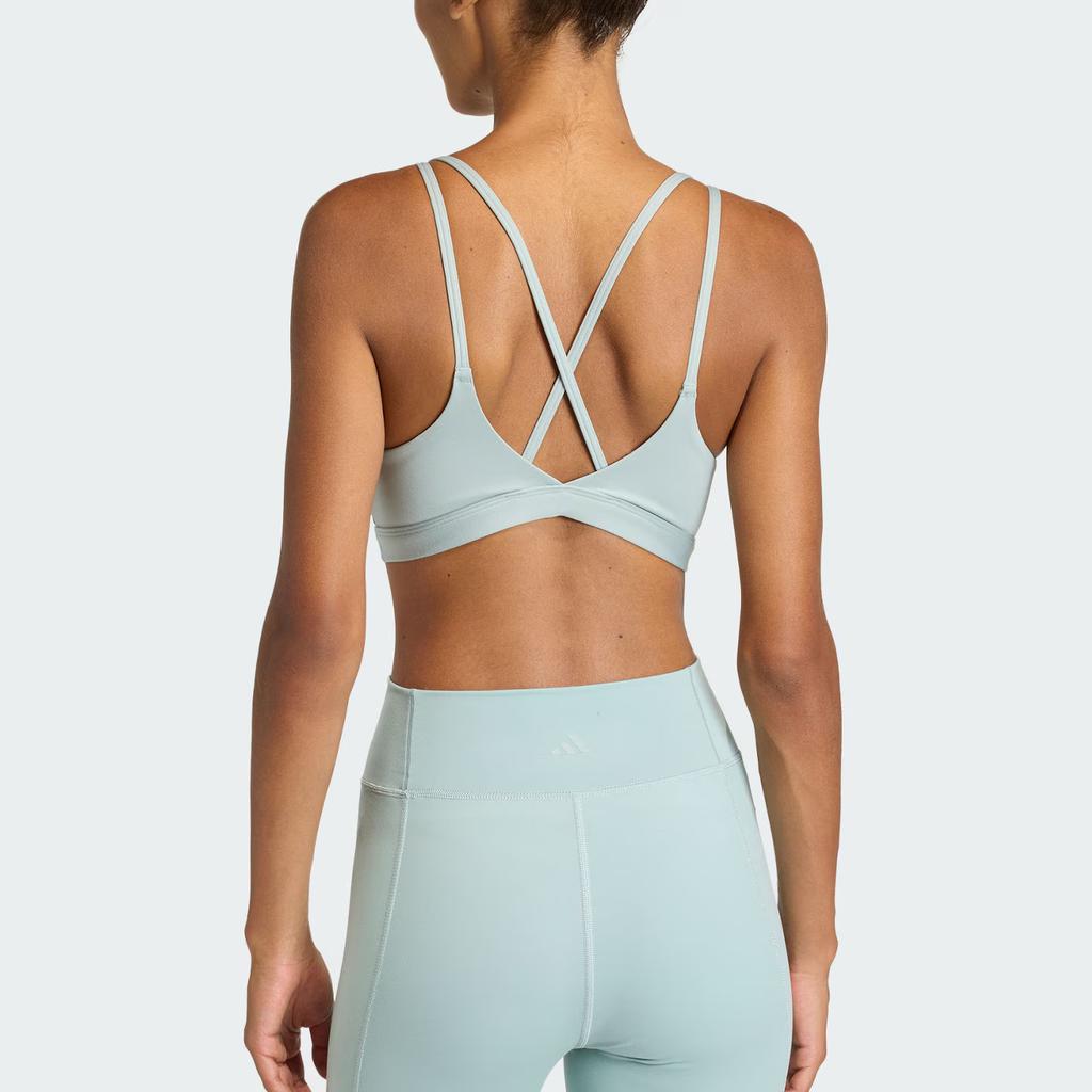 Adidas Essentials All Me V-Neck Quick-Dry Yoga Solid Sports Bra Women Sports Bra KA7259