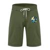 Men's Casual Drawstring Waist Shorts with Artistic Print Comfortable Lightweight Quick Dry Summer Beachwear