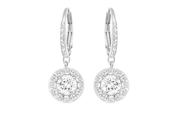 Swarovski Element Earrings Women's White Gold 5142721