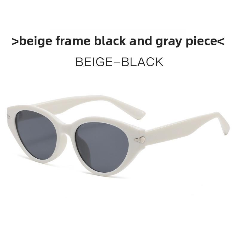 

Fashion Cat Eye Sunglasses With Uv400 Protection For Travel And Outdoor Activities Pearl White Gray