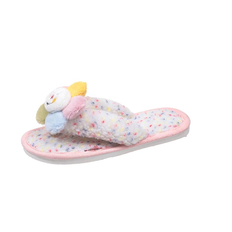 

Fashion 2025 New Women s Plush Fluffy Flip Flops Slippers Cute Soft Comfortable Non Slip Indoor Home Shoes Winter Spring Autumn 42-43 бежевый