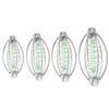 10PCS Stainless Steel Spring Fishing Feeder Bait Cage Holder Tackle Accessory with Pendant Bead