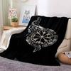 new model Viking Norse Rune Symbol Print Flannel Blanket Cozy Warm Throw Sofa Bedroom Present Indoor Home Seasonal Bedding Decor