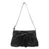 New bag niche design new bow shoulder bag underarm bag women's casual pleated handbag