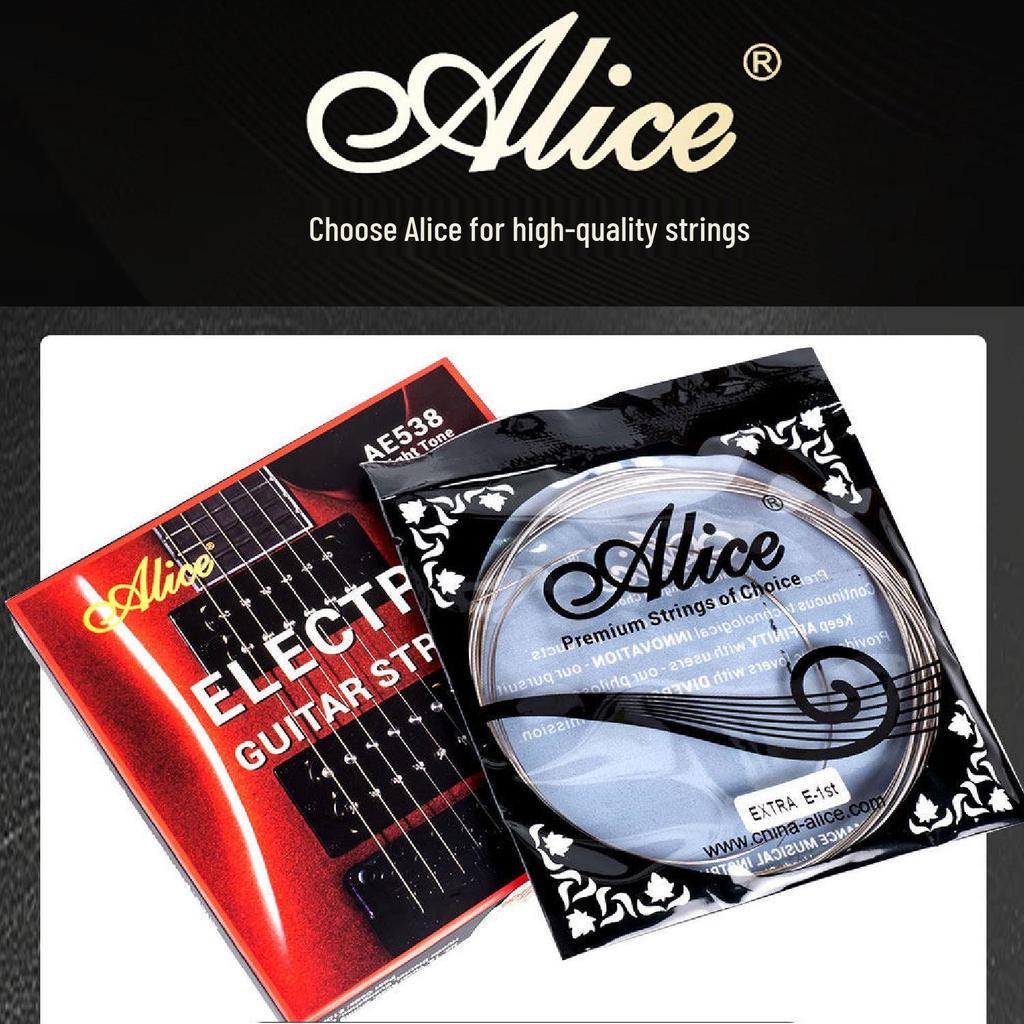 Alice AE538 Electric Guitar Strings Set: Complete Steel Wire Set with 1st and 2nd Strings