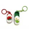 Mini Pill Organizer with Keychain Travel-Friendly Medicine Box for Daily Easy Storage