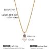 European Style Natural Pearl & Multicolor Crystal Necklace - Stainless Steel Women's Clavicle Chain