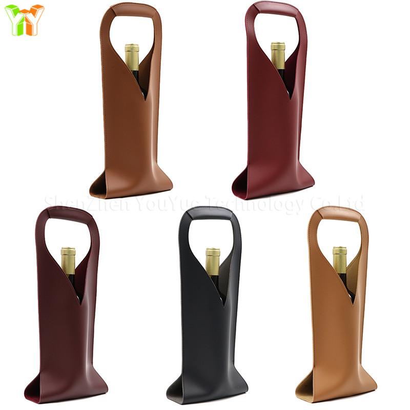 YY RTS Leather Wine Bottle Carrier Bag Elegant Bar Accessories for Wine Gifts for Wine Tote/Bottle Carrier/Bag