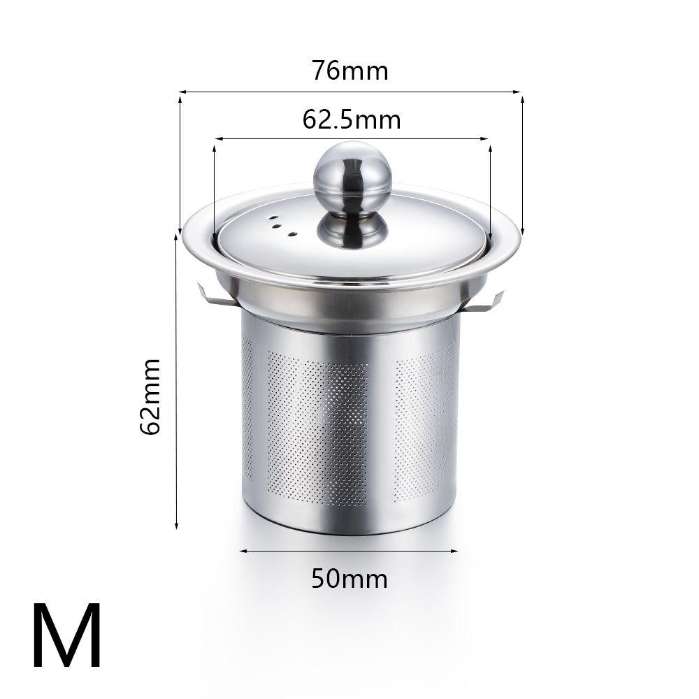 Teapot Reusable Fine Coffee Stainless Steel Lid Tea Strainer Filters