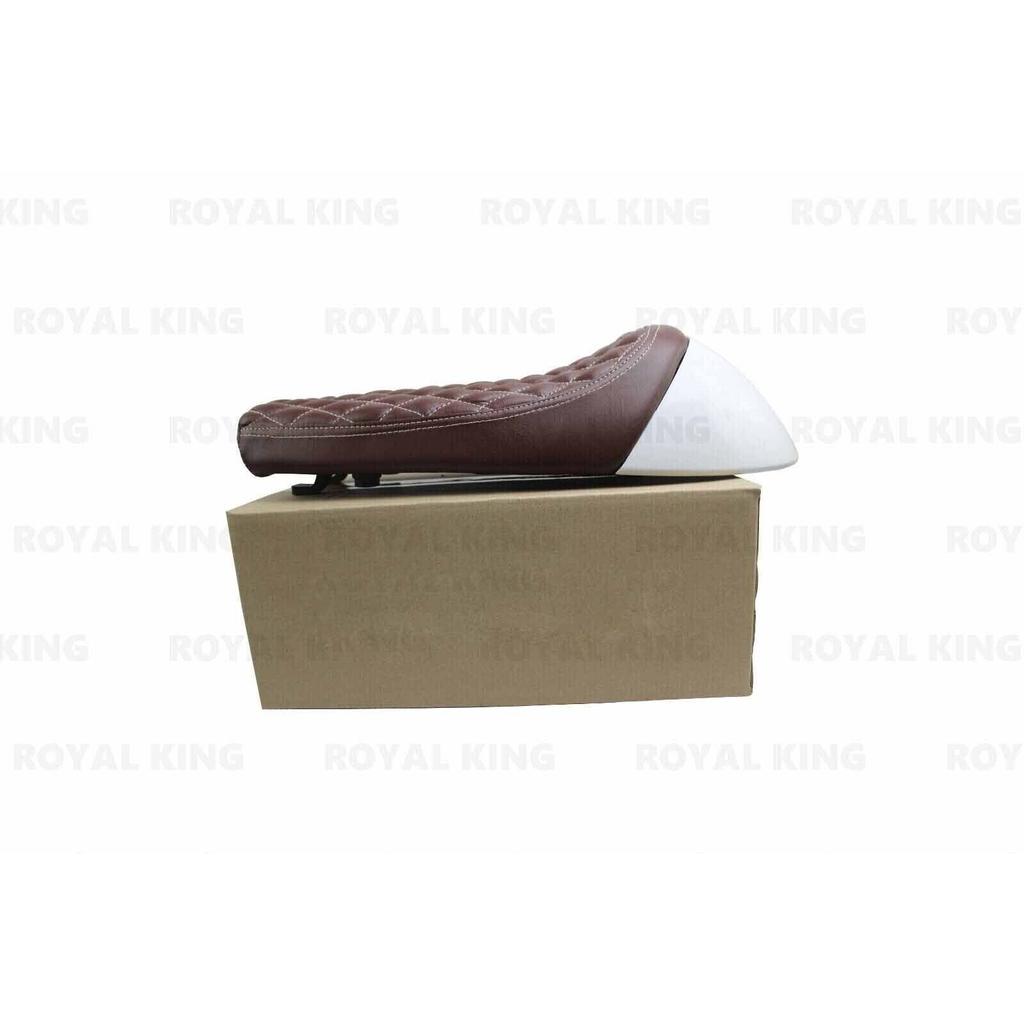 Leather "Single Rider Seat With Cowl" Fit For Royal Enfield Continental Gt 650