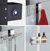 No-Drill Wall-Mounted Shower Shelf & Bathroom Storage Rack with Glass Tiers for Toiletries