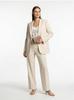 Women' Leather Wings Wallet with RFID Protection and a Roomy Interior in Beige