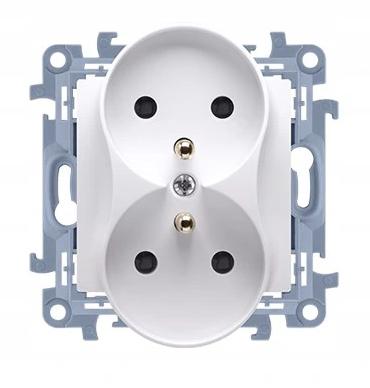 Double Electric Socket Simon 10 Cgz2M.01/11