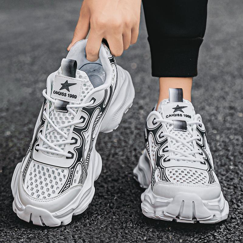 2026 New Breathable Mesh Sports Shoes for Men in Summer, Trendy and Versatile Thick-soled Casual Running Shoes