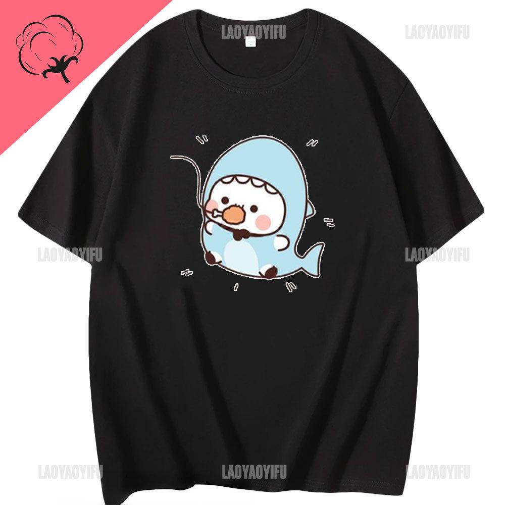 Tricou Kawaii Bubu Dudu pentru fată Tricou cu urs panda din desene animate Îmbrăcăminte unisex Tricou casual de vară Tricou Tricot Femeie Topuri din bumbac Unisex