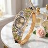 Rhinestone Bracelet Ladies Wristwatch Rich In Flowers Bracelet Watch Quartz Watch  Dress Watch