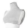 Faux Turtleneck Detachable Collar Solid Color Striped Half Top Mock Blouse Collar for Women and Men Stylish Layering