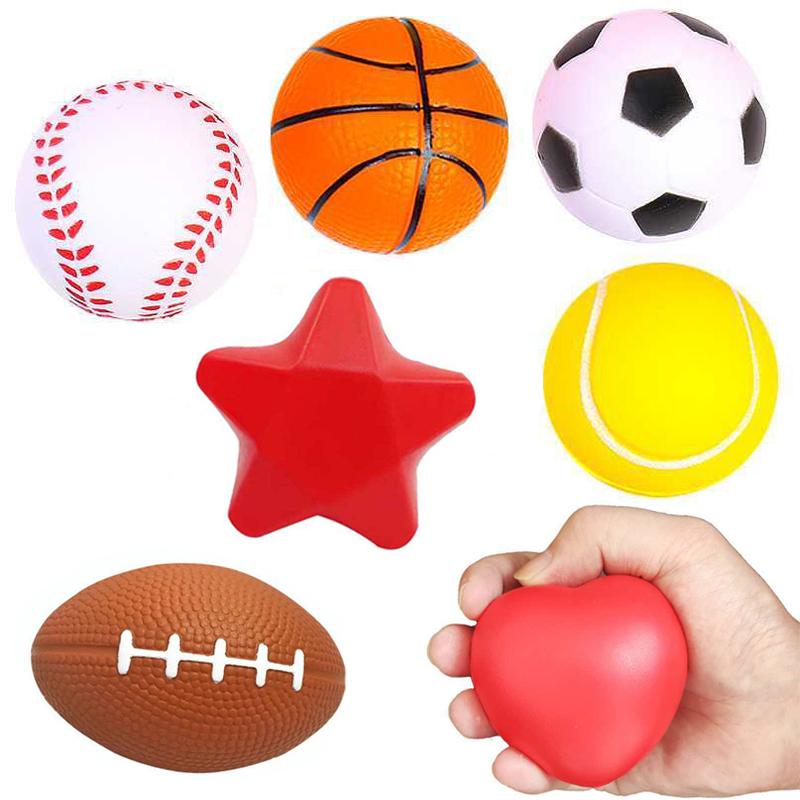 Toys Stress Balls Bulk Soft Sponge Squeeze Fidget For Adults Anxiety Relief Relaxing Gadgets Party Favors Gifts Kids Boys Girls