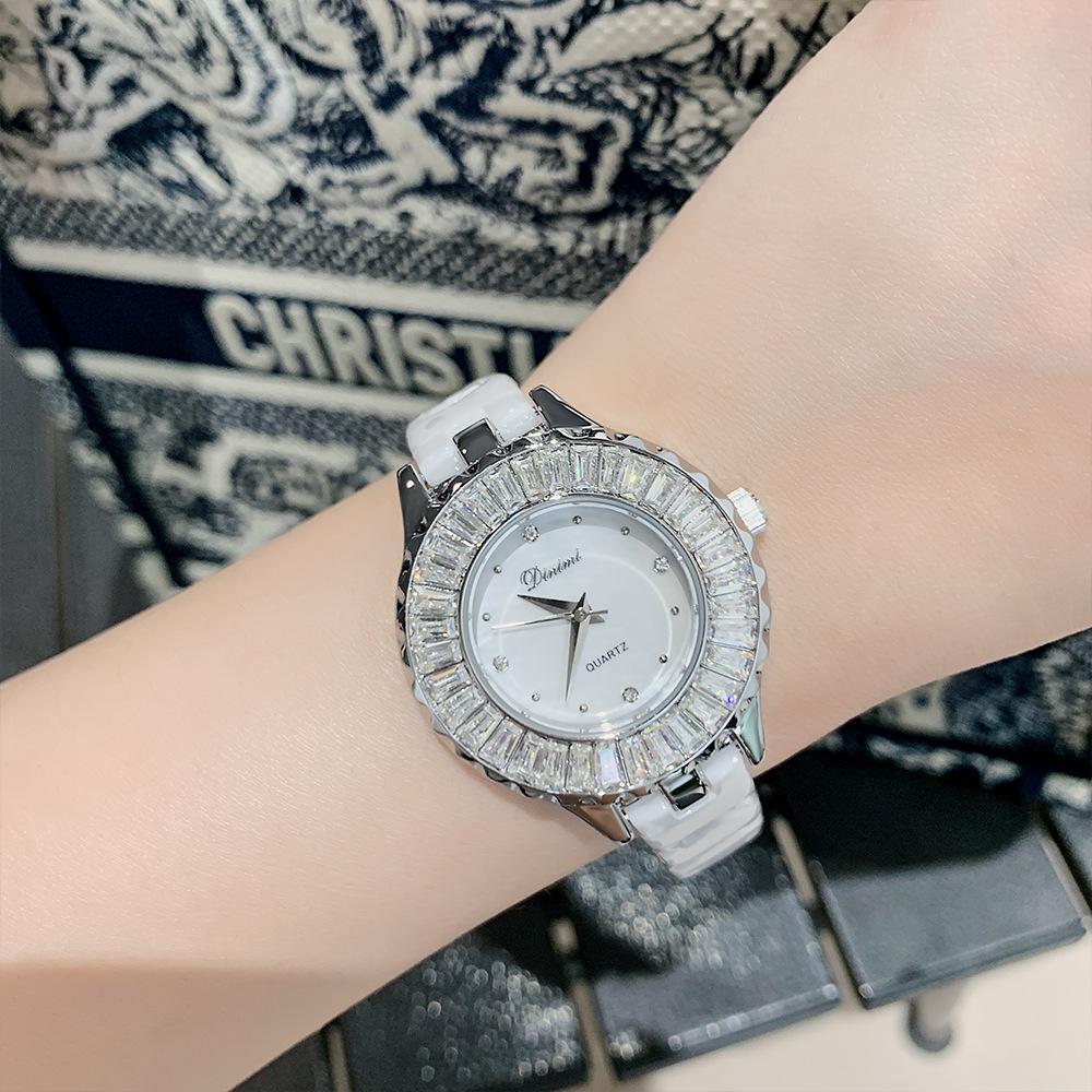 Light Luxury Women's Watch, Fashionable and Exquisite Waterproof Watch, Ceramic Women's Watch Strap, Quartz Women's Wrist Watch