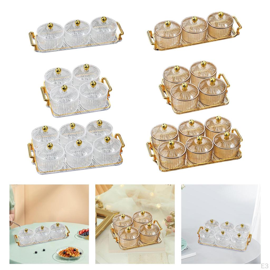 Caddy Serving Platter Condiment Tray,Serving Bowls Cookies Jar,Fruit Snacks for