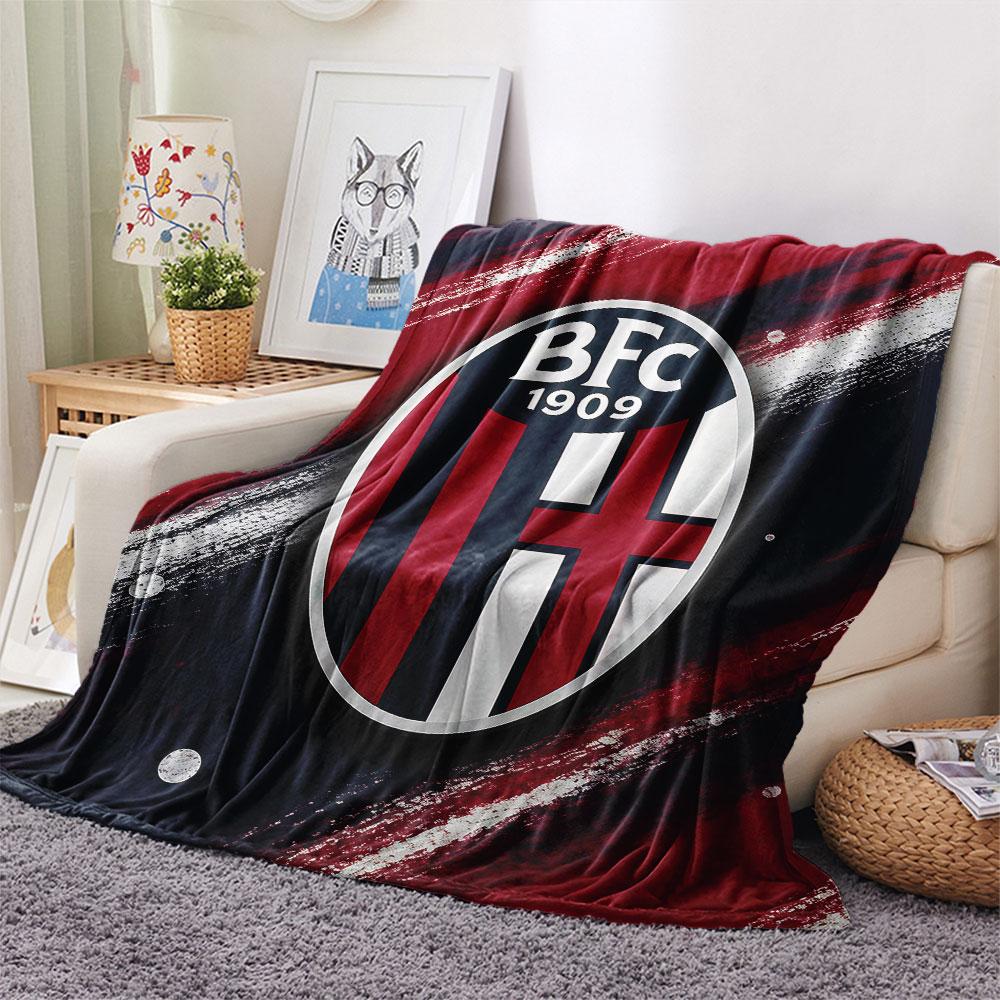 1PC Bologna FC 1909 Patterned Flannel Blanket Suitable For All Seasons for Home Decor Warmth and Comfort Gifts Holiday Present