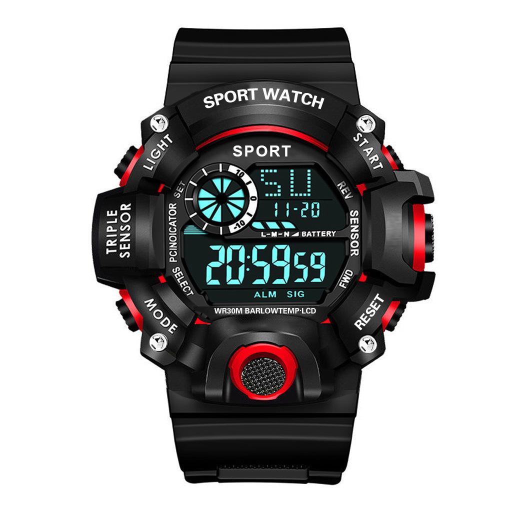 Men Sports Watch Outdoor Multifunction Life Waterproof Electronic Watch Stopwatch LED Digital Wristwatches Sport Clock for Kids