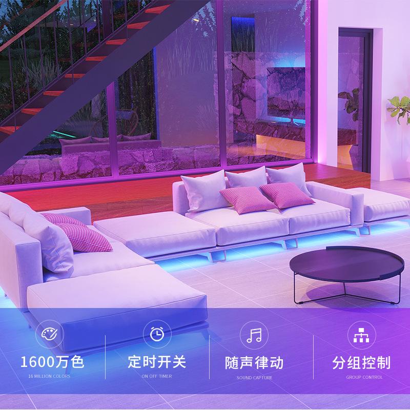 Striscia luminosa a LED 5050, con telecomando, striscia luminosa RGB, adatta per riunioni di famiglia Striscia luminosa a LED 0,5-30 M