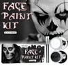 Halloween Cosplay Makeup Black + Face Body Paint Special Effects Makeup Kit Dress Up Adult - Face Paint Kit Full Coverage Face Paint