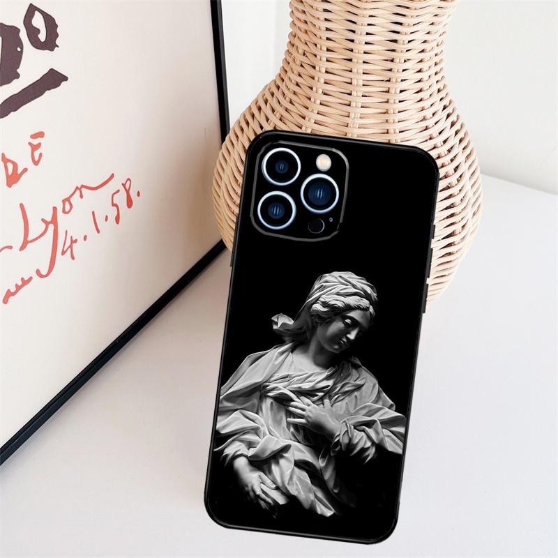Greek Aesthetics Plaster statue Phone Case For iPhone 17 Pro Max 14 13 12 11 15 16 Pro Max mini 15 16 Plus 16e Back Cover