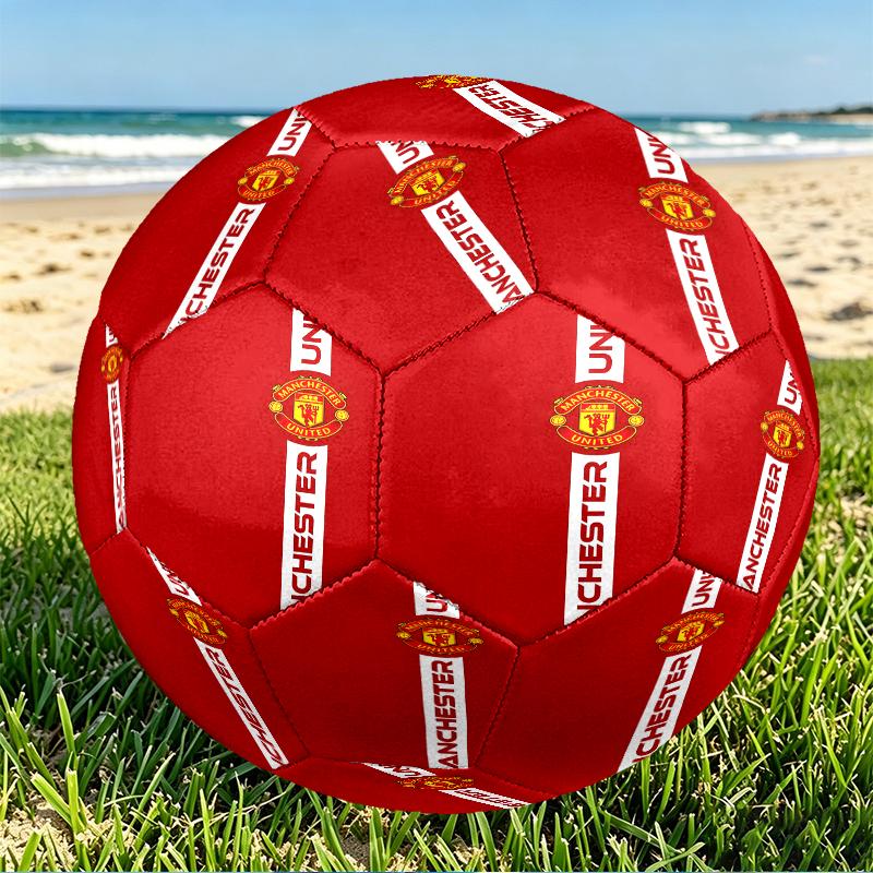 Football team.C Print Size 5 Soccer Ball, PU Wear Resistant Football for Match Training and Daily Practice, Birthday Gift for Soccer Fans