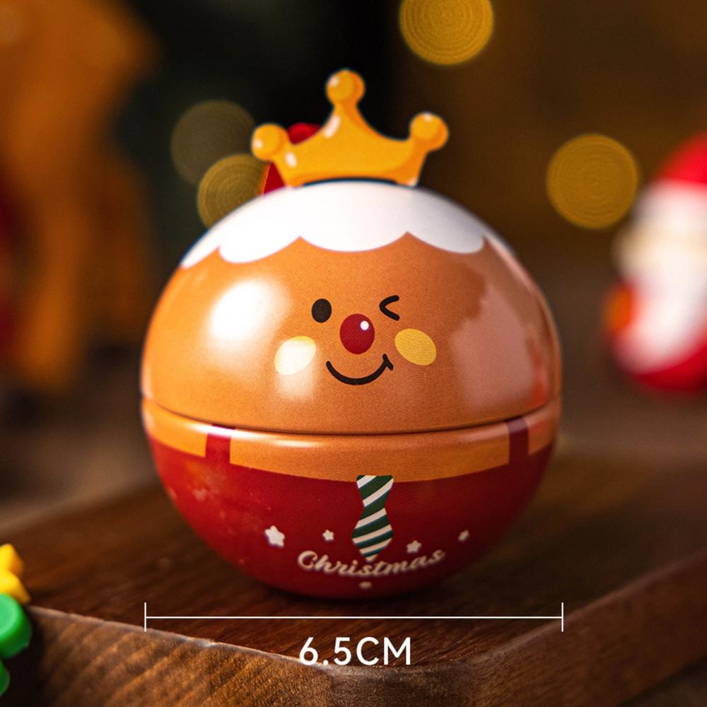 Santa Claus Decorations Tinned Iron Tin Ball Christmas Candy Box Multi Color Tree Hanging For Festive Events Holiday Gifts Home