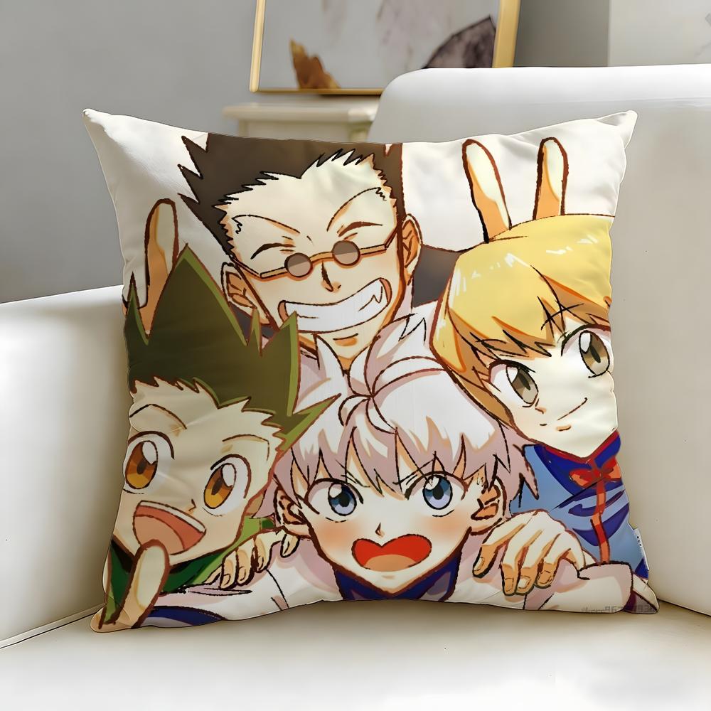 Klassische Anime HUNTER HUNTER Kissenhülle Weich & Leicht zu Waschen Kissenbezug – Vielseitig für Sofa, Bett, Reise und Büro