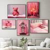 Pink Vintage Preppy Ballet Female Fashion Art Posters Prints Canvas Painting Wall Art Picture Living Room Home Decor