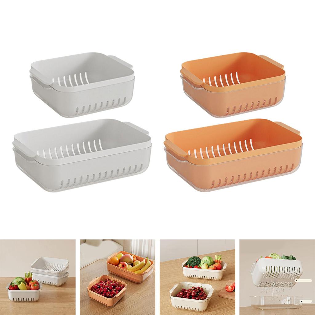Layer Vegetable Washing Strainer Bowl for Fresh Produce