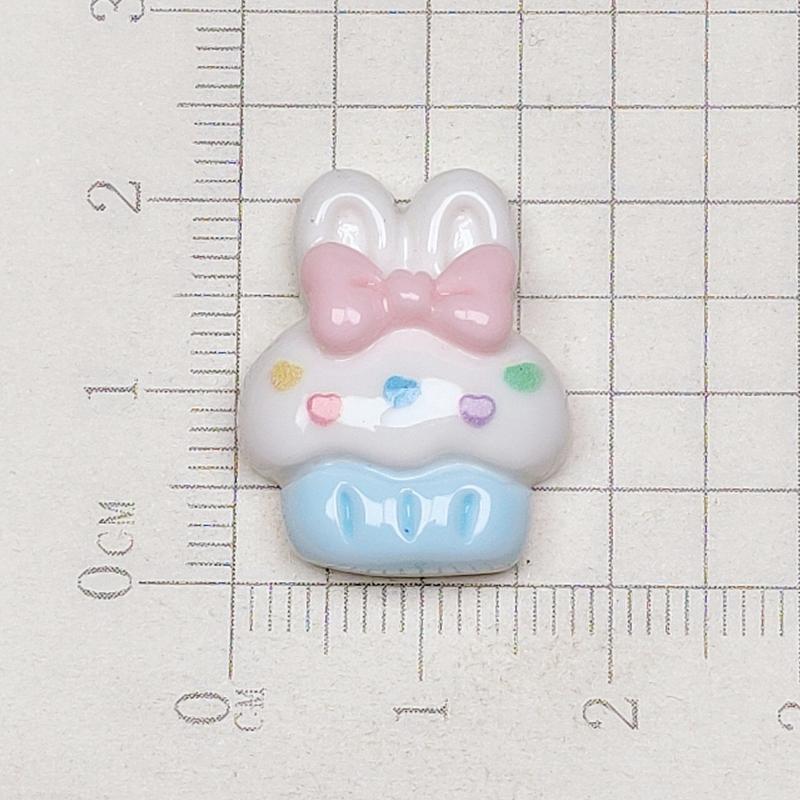 10Pcs Cartoon Cute Cartoon Rabbit, Crystal Ball, Bow, Peach Heart, Cake Scrapbook Craft Diy Miniature Ornament Accessories A7