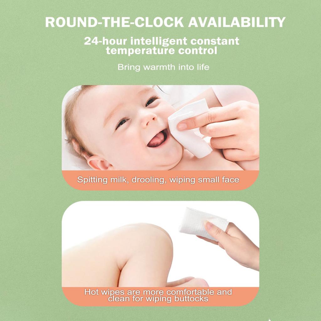 Baby Wipe Warmer Diaper Wipe Dispenser For Heating, Nursery, Road Trips, Camping, Versatile Business Care
