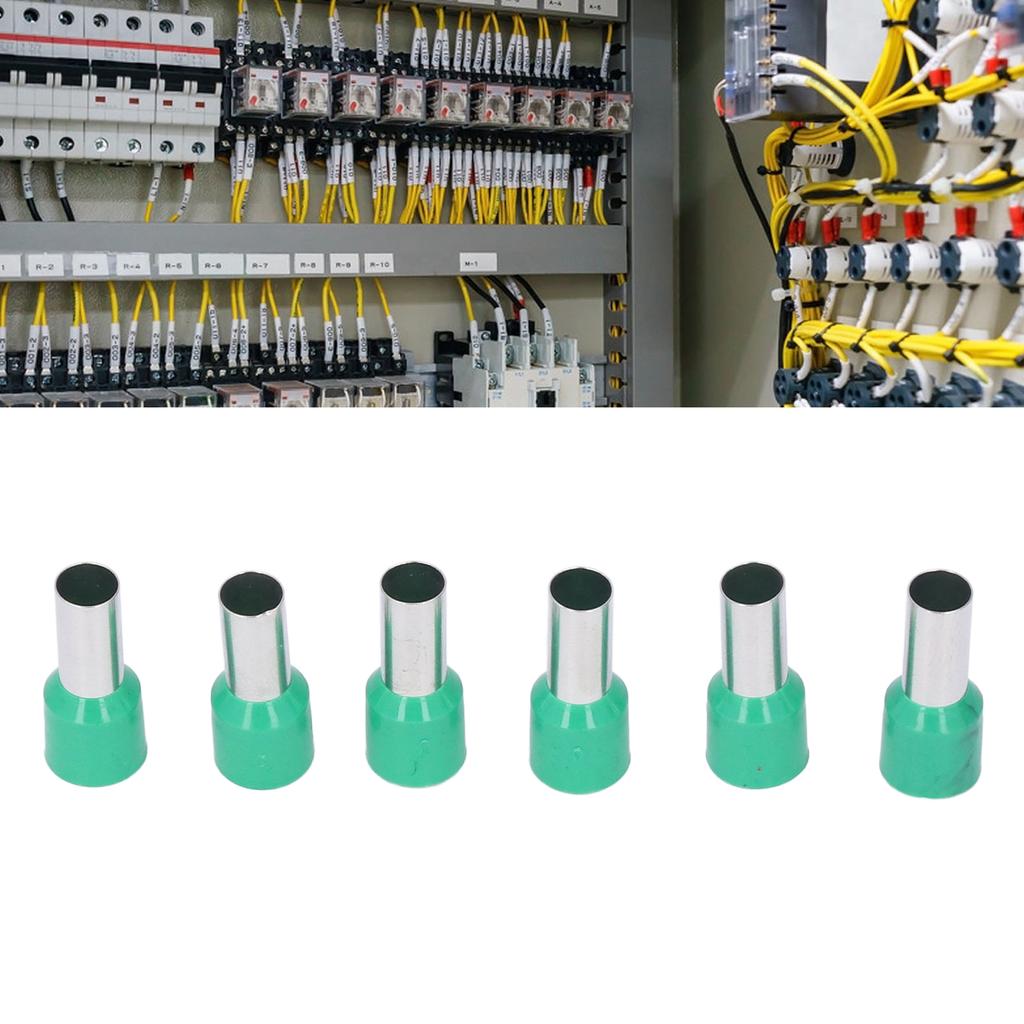 100 ks izolovaného zalisovaného koncového konektoru kulaté trubky pro elektrický drát AWG 6 E16‑12
