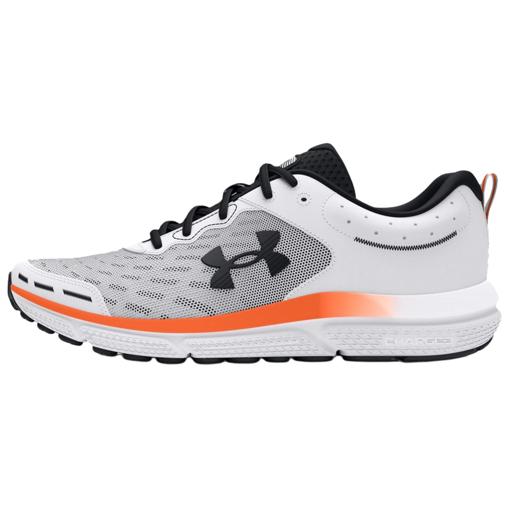 Under Armour Charged Assert 10 White Black Orange 40