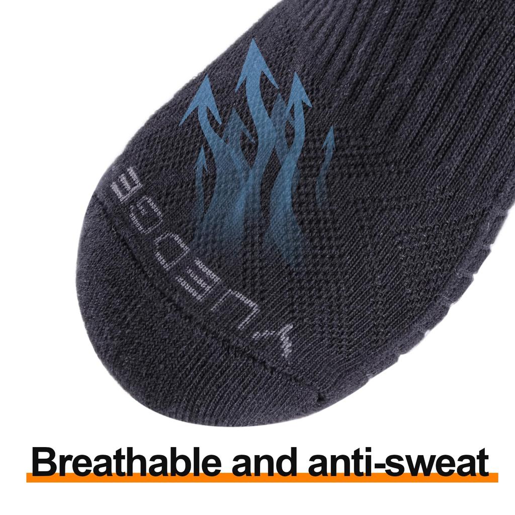 YUEDGE Thick Socks for Outdoor Set Men's Sports, Hiking, Activities, Trekking, Walking, Antibacterial, Deodorizing, Sweat-Wicking, Quick-Drying,